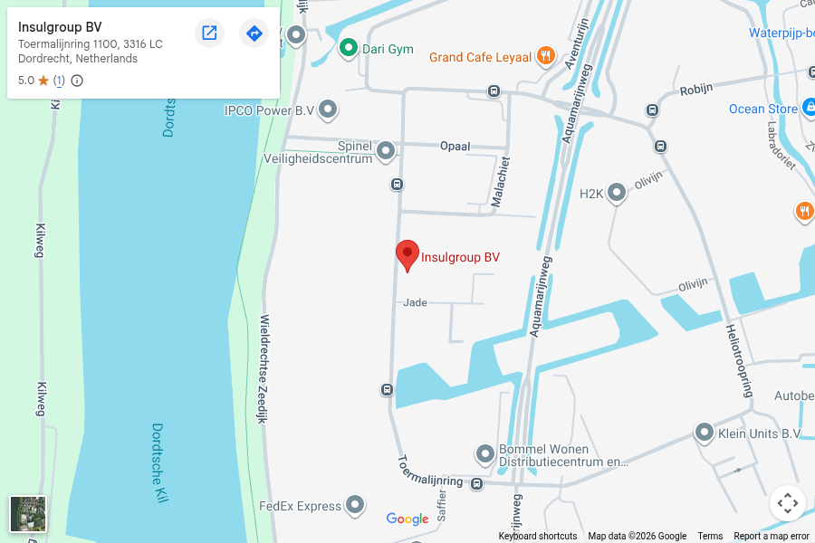 Statische kaartlocatie van Insulgroup BV Dordrecht
